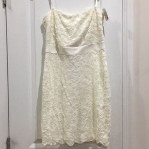 VELVET white cream NWT strapless dress